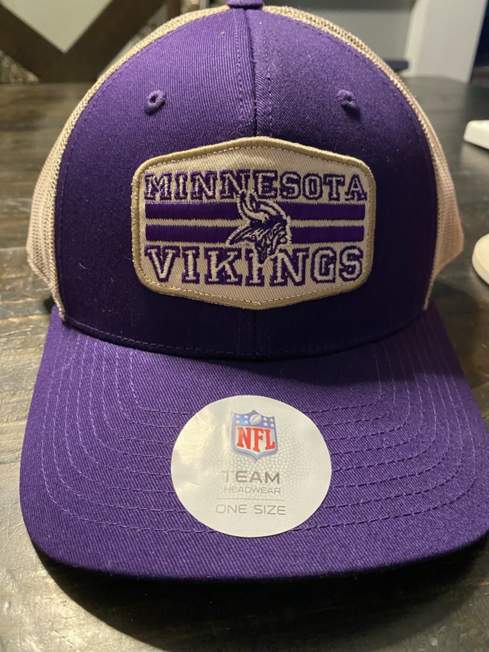 NFL Purple and Black Team Cap with velcro strap.  (C363) (Red 76)